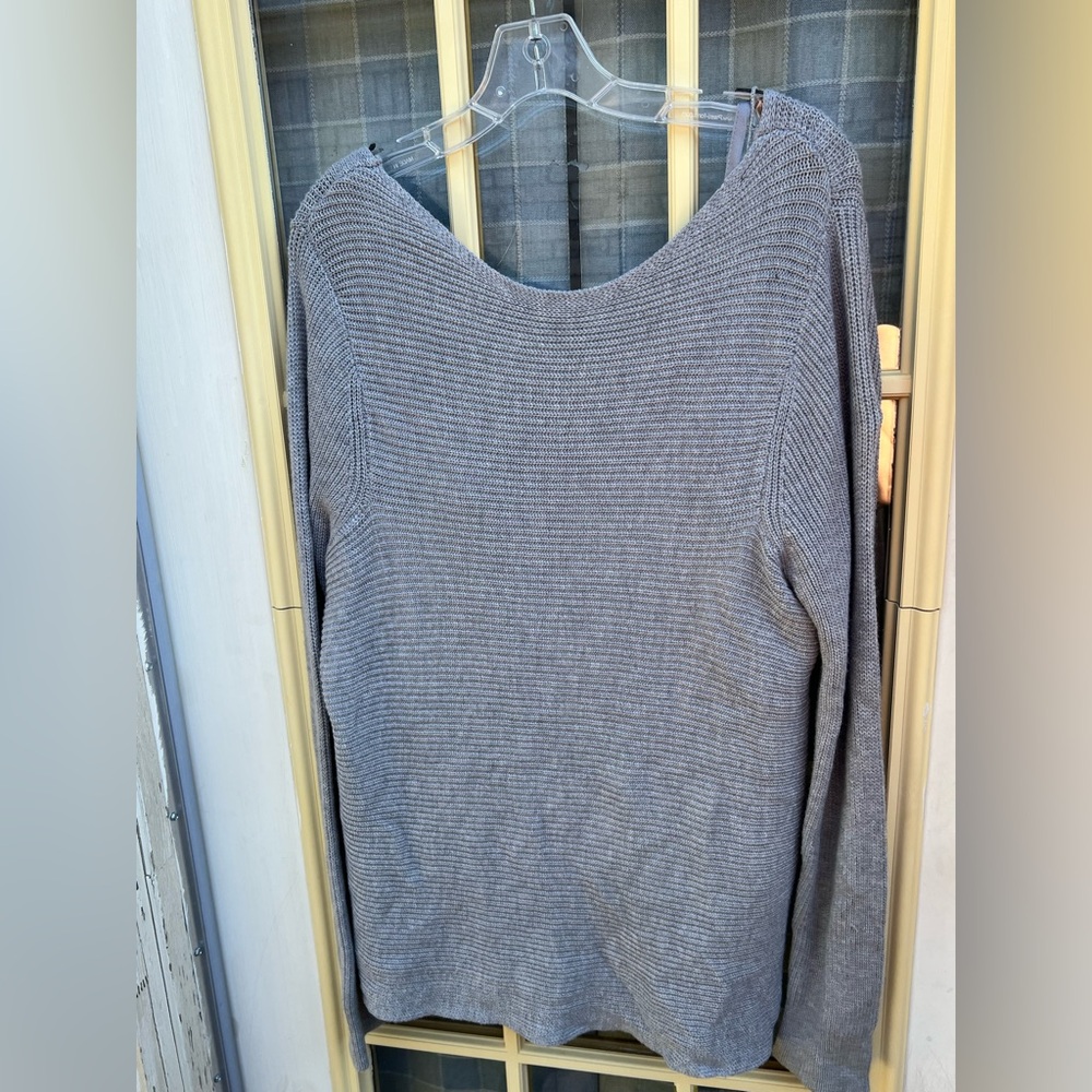 White House Black Market Gray Knit Sweater - Picture 5 of 10